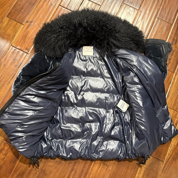 MONCLER Velvet puffer coat Isabelle chenille down jacket - Picture 5 of 16